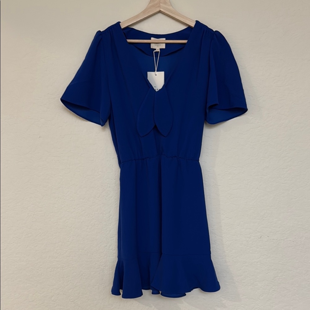 Sézane, UK 10/US 6, electric blue dress, NWT